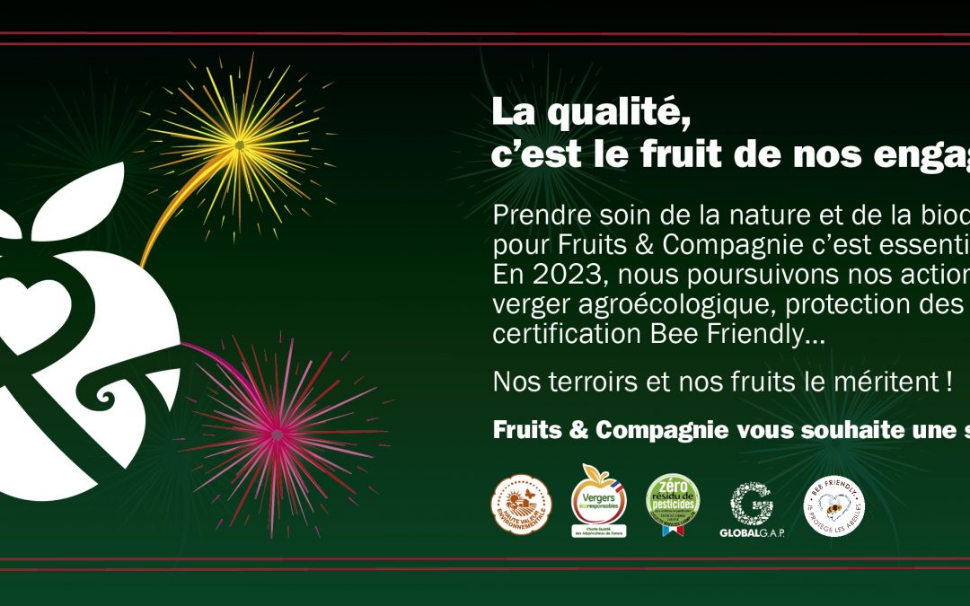 Fruits & Compagnie vous souhaite de joyeuses fêtes et une savoureuse année 2023!